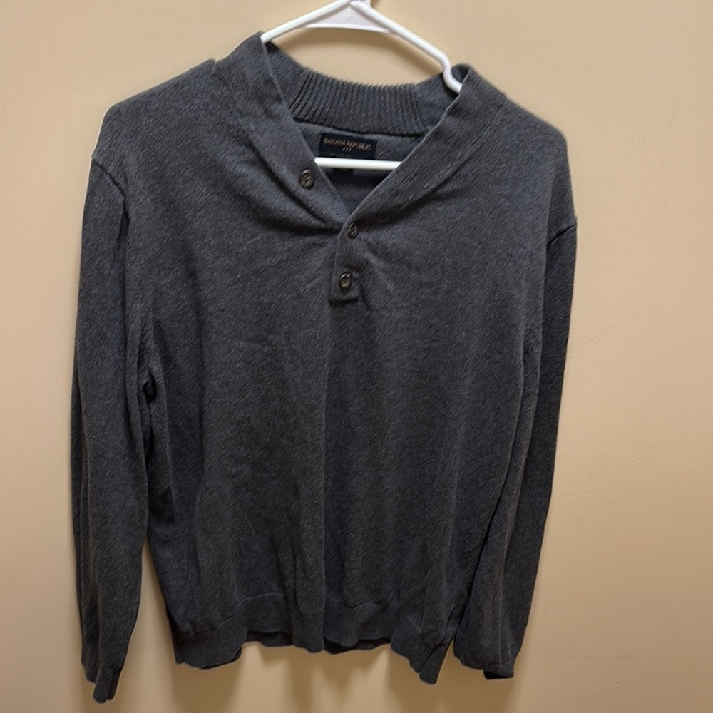 Banana Republic Gray Men's Sweater